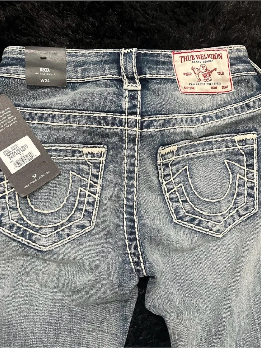 True Religion Women’s Becky Bootcut Jeans in Light Blue Wash - Picture 1 of 4